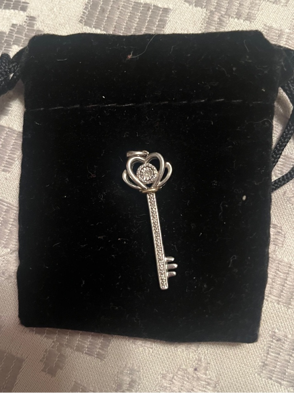 Macy's Silver Key Pendant Necklace